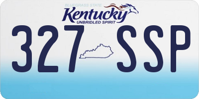 KY license plate 327SSP