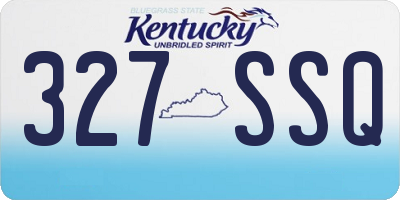 KY license plate 327SSQ