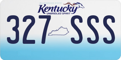 KY license plate 327SSS