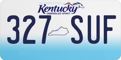 KY license plate 327SUF