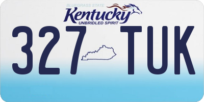 KY license plate 327TUK