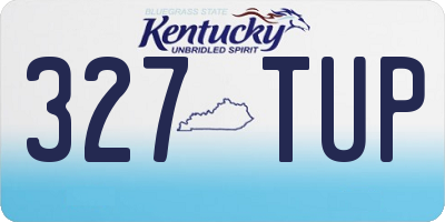 KY license plate 327TUP