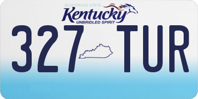 KY license plate 327TUR