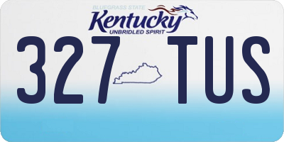 KY license plate 327TUS