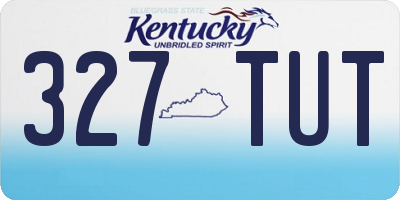 KY license plate 327TUT