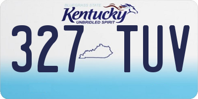 KY license plate 327TUV