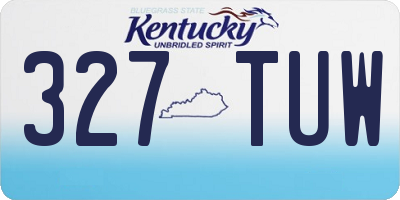 KY license plate 327TUW