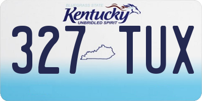 KY license plate 327TUX