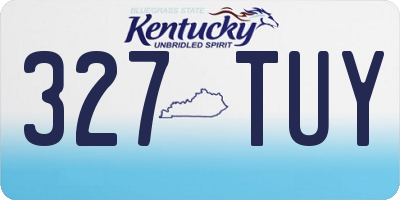 KY license plate 327TUY