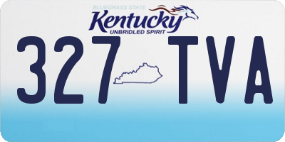 KY license plate 327TVA