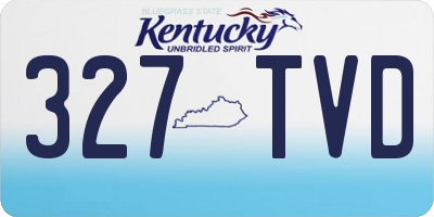 KY license plate 327TVD