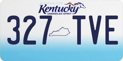 KY license plate 327TVE