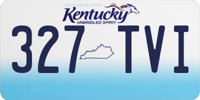 KY license plate 327TVI