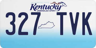 KY license plate 327TVK