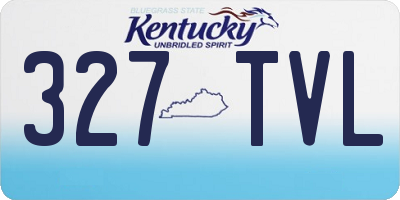 KY license plate 327TVL