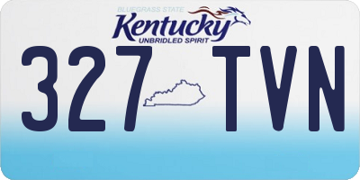 KY license plate 327TVN