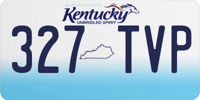KY license plate 327TVP