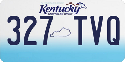 KY license plate 327TVQ