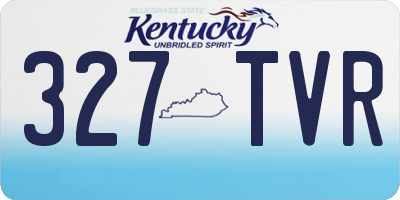 KY license plate 327TVR