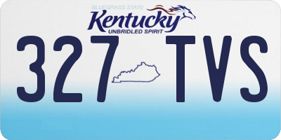 KY license plate 327TVS