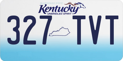 KY license plate 327TVT