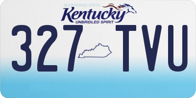 KY license plate 327TVU