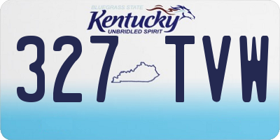 KY license plate 327TVW