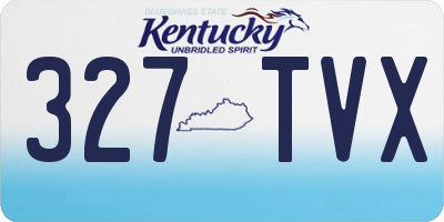 KY license plate 327TVX