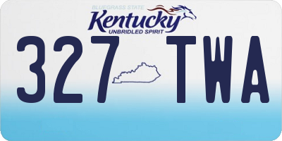 KY license plate 327TWA
