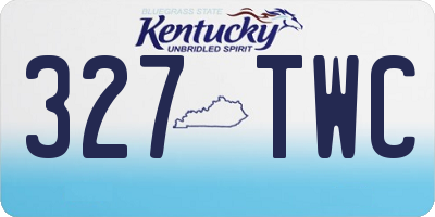KY license plate 327TWC
