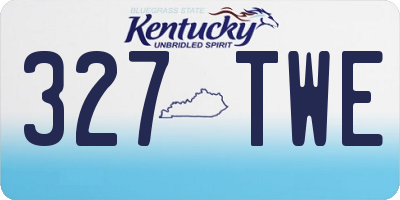 KY license plate 327TWE