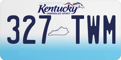 KY license plate 327TWM