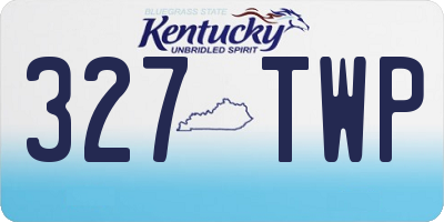 KY license plate 327TWP