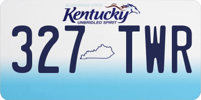 KY license plate 327TWR