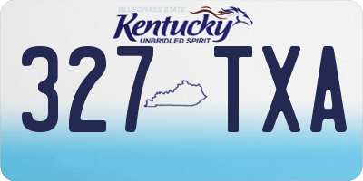 KY license plate 327TXA