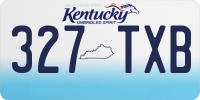 KY license plate 327TXB
