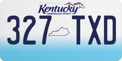 KY license plate 327TXD
