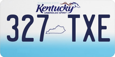 KY license plate 327TXE