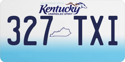KY license plate 327TXI