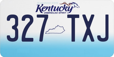 KY license plate 327TXJ