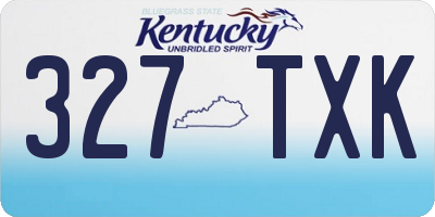 KY license plate 327TXK
