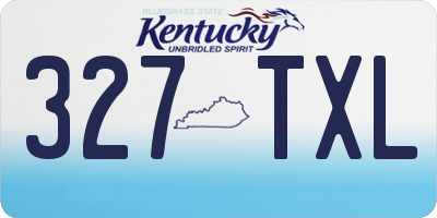 KY license plate 327TXL