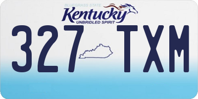 KY license plate 327TXM