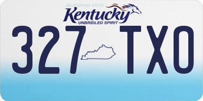 KY license plate 327TXO