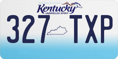 KY license plate 327TXP