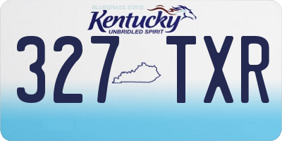 KY license plate 327TXR