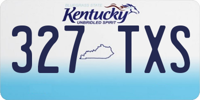 KY license plate 327TXS