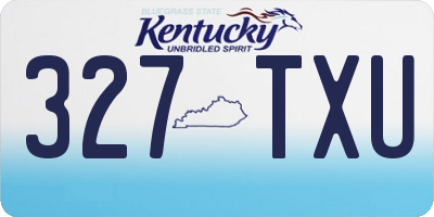 KY license plate 327TXU