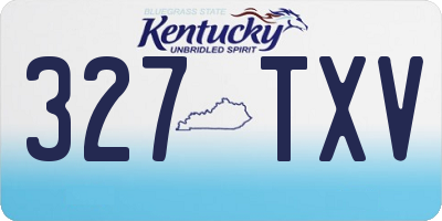 KY license plate 327TXV