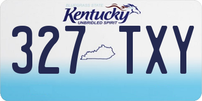 KY license plate 327TXY